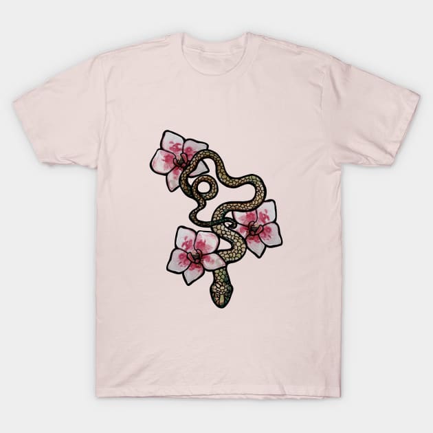 Snake Orchids T-Shirt by bubbsnugg